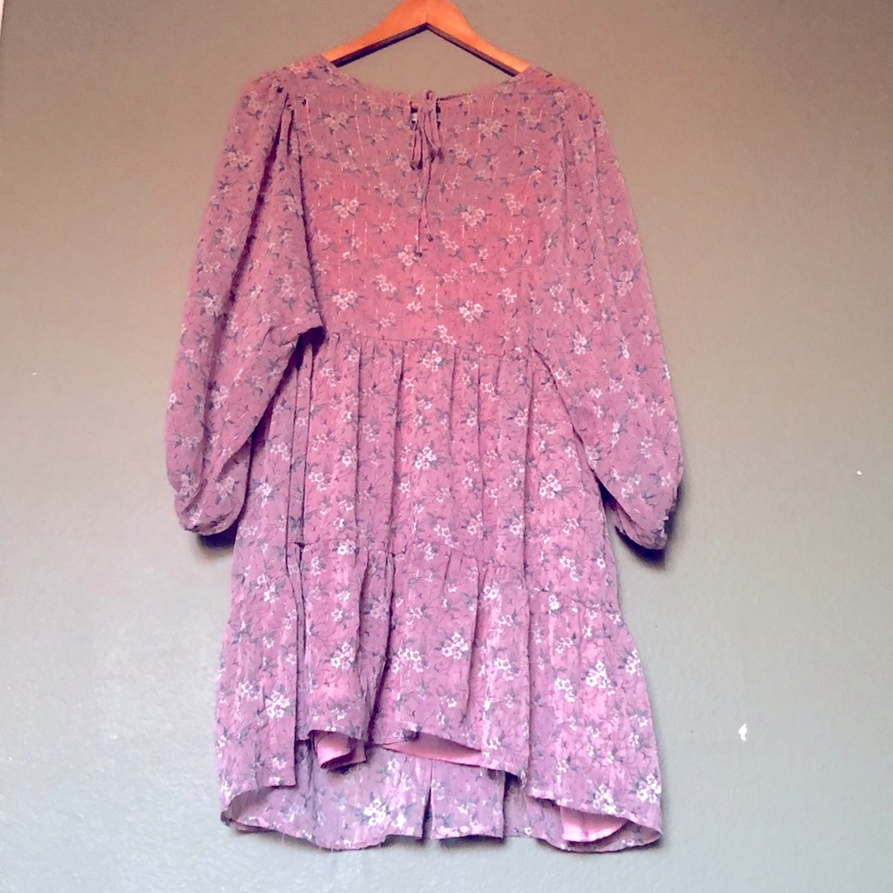 Floral Sun Dress - Dusty Pink